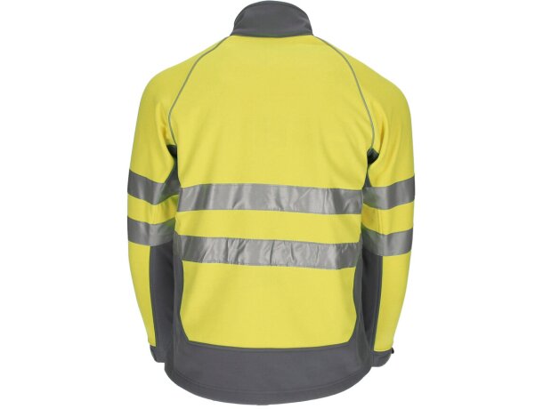 Chaqueta reflectante poliéster-elastano tejido bi-elástico cortavientos detalle 4