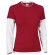 Camiseta doble manga larga de mujer 200 gr Valento roja