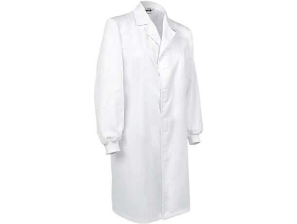 Bata sanitaria Cluster sarga poliéster algodón puños elásticos detalle 5