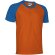 Camiseta bicolor CAIMAN Valento Naranja fiesta/azul royal