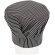Gorro de cocina Ratatouille raya diplomática negro blanco detalle 4