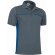Polo Thunder manga corta bicolor piqué algodón poliéster 220g Gris cemento-azul royal