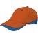 Gorra bicolor tuxton valento personalizada a tu estilo Naranja fiesta/azul royal