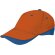 Gorra  bicolor TUXTON Valento Naranja fiesta/azul royal