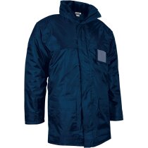 Parka Munich azul marino acolchada con capucha