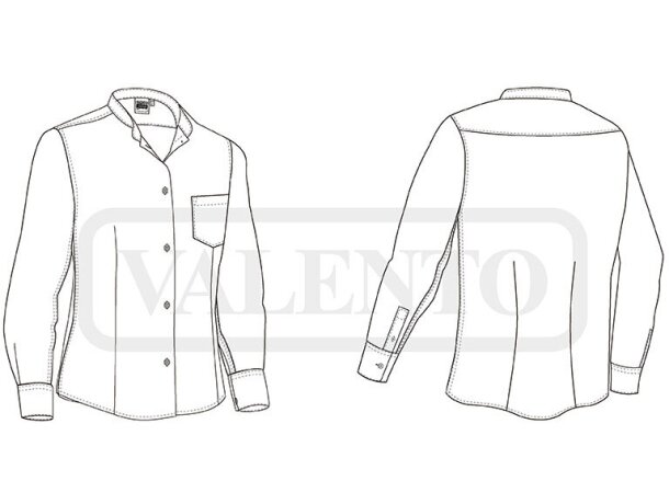 Camisa manga larga mujer Sharon en popelín ligero negro detalle 1