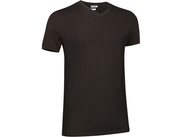 Camisetas con logotipo Fresh cuello pico algodón ring spun 160 detalle 5