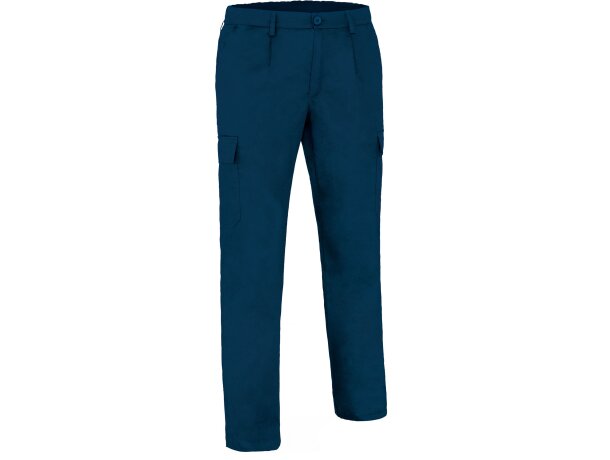 Pantalón RONDA sarga algodón 210g multibolsillos trabajo azul detalle 5