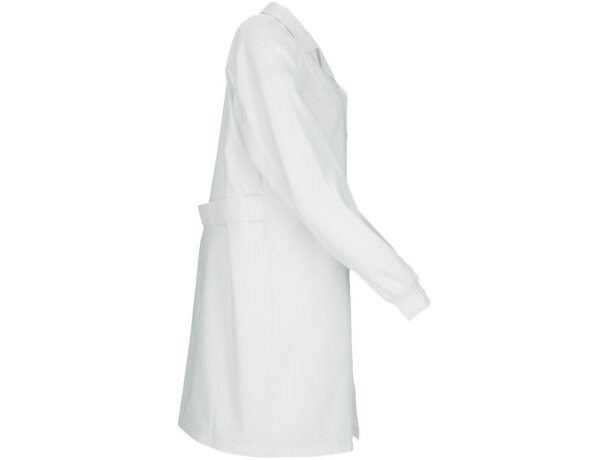 Bata Cyclone Valento sarga mezcla algodón poliéster blanca detalle 5