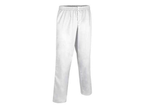 Pantalón clásico sanitario con cremallera Valento blanco personalizado
