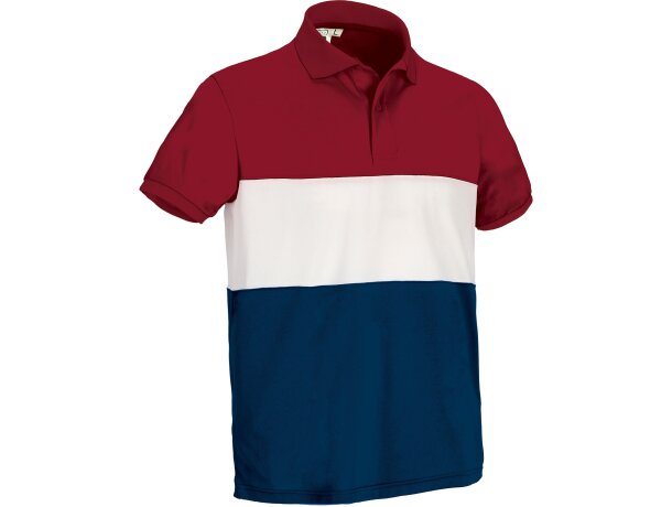 Polo manga corta Varsity en poliéster técnico transpirable detalle 5