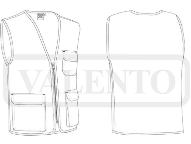 Chaleco laboral Rapitan transpirable con múltiples bolsillos detalle 1