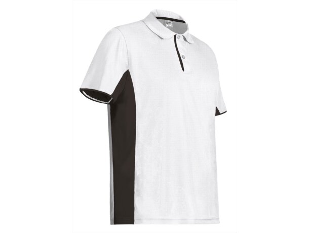Polo Strategy piqué técnico bicolor transpirable manga corta detalle 5