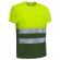 Camiseta alta visibilidad Demolition manga corta bicolor Amarillo fluor/verde militar