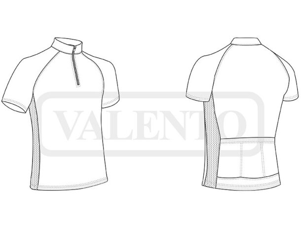 Maillot ciclismo Benasque transpirable con bolsillos traseros detalle 1