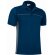 Polo Thunder manga corta bicolor piqué algodón poliéster 220g Azul marino orion-gris cemento