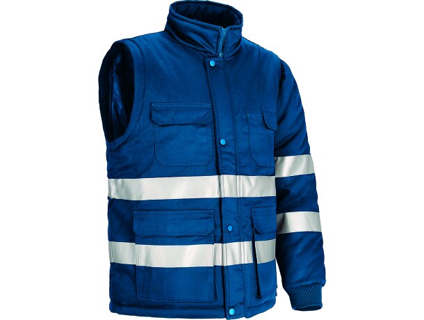 Chaqueta desmontable alta visibilidad Preston azul marino detalle 1