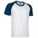Camiseta manga corta contrastada de Valento 160 gr Valento blanco-marino