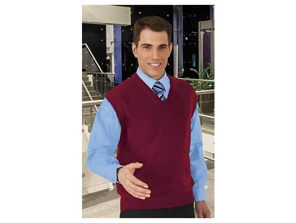 Chaleco de punto con cuello de pico sin mangas Valento personalizada