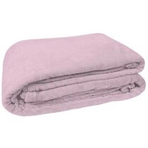 Manta polar blanca Valento rosa personalizado