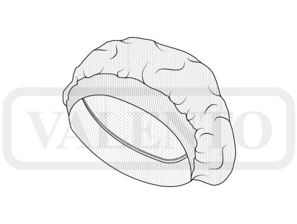 Gorro Croissant de poliéster con canalé elástico detalle 1