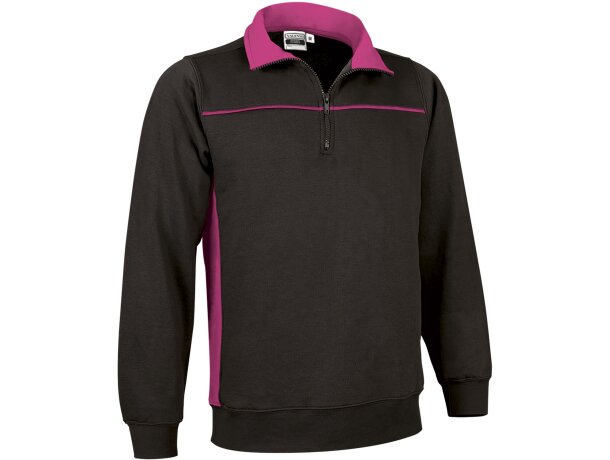 Sudadera Thunder bicolor con media cremallera y felpa interior detalle 5