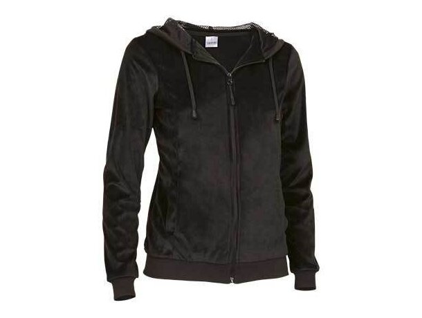 sudadera basica negra mujer