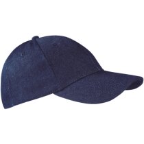 Gorra hecha en tejido denim y cierre de velcro ajustable Valento con logo azul