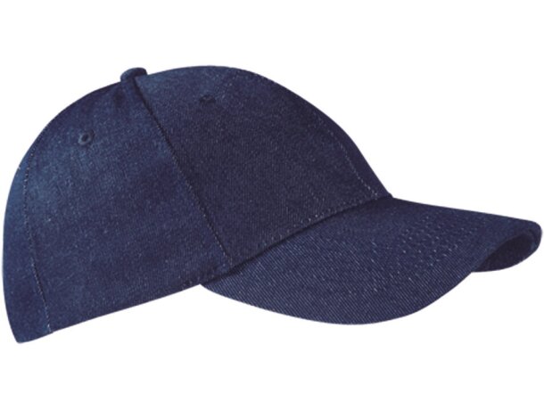 Gorra de béisbol con logo algodón denim de 6 paneles 270 g/m2 Texas detalle 1
