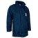 Chaquetón largo impermeable con capucha Valento azul personalizada
