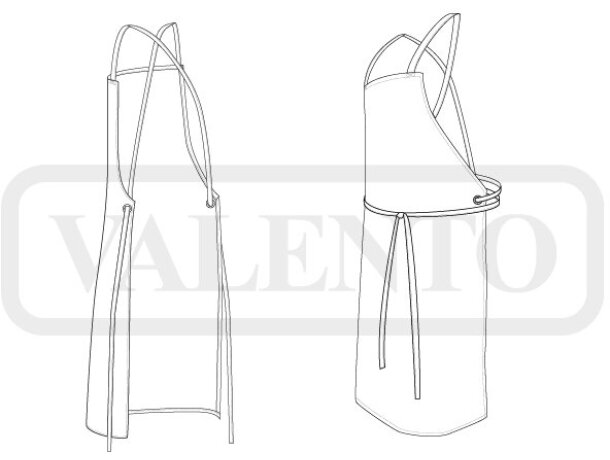 Delantal impermeable Shark con peto ajustable para hostelería detalle 1
