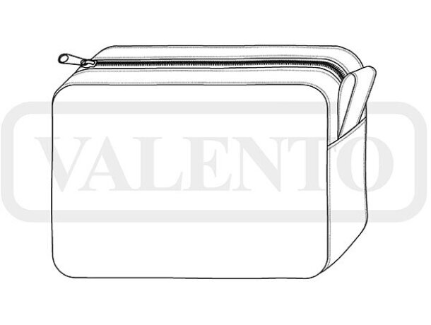 Neceser Melanie impermeable con forro canvas y cinta lateral detalle 1