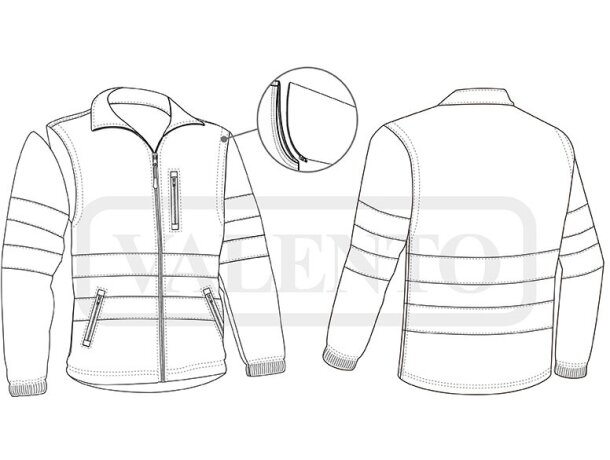 Chaqueta desmontable de alta visibilidad Brampton softshell detalle 1