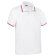 Polo de manga corta publicitario unisex en poliéster 170 g/m2 Maastricht Blanco/bandera espana