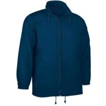 Chubasquero con cuello alto y capucha Valento personalizado azul