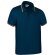 Polo de manga corta publicitario unisex en poliéster 170 g/m2 Maastricht Azul marino orion/rojo loto/amarillo limon
