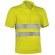 Polo de poliester bicolor con botones y bandas reflectantes Valento amarillo alta visibilidad