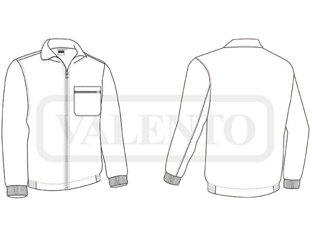 Chaqueta de trabajo barata en poliéster-algodón 205 g/m2 Galen detalle 1