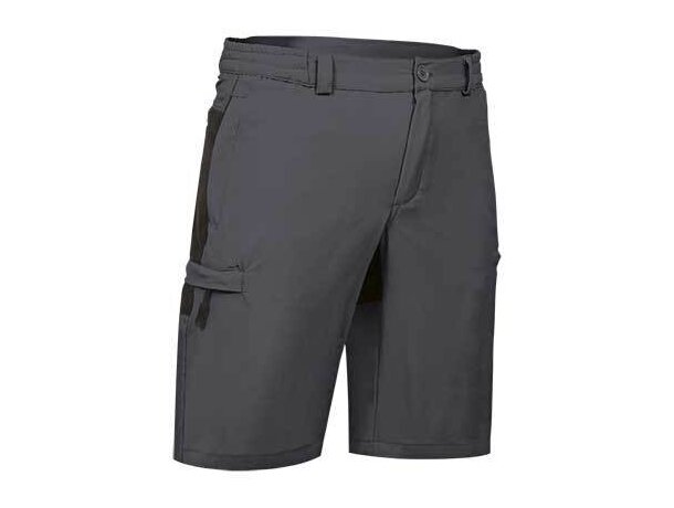 Bermudas multibolsillos de secado rápido Valento gris personalizada