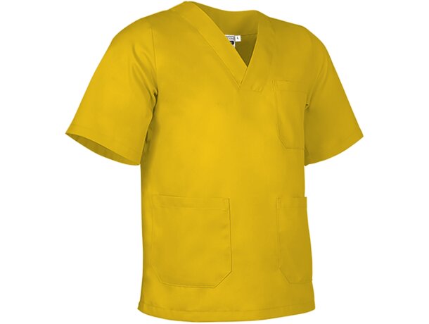 Blusón Link sarga 190g polialgodon cuello pico aberturas laterales detalle 5