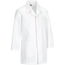 Bata escolar infantil Chalk blanca con bolsillos