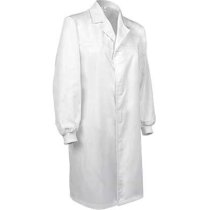 Bata médica de corte clásico y manga larga Valento personalizada blanca