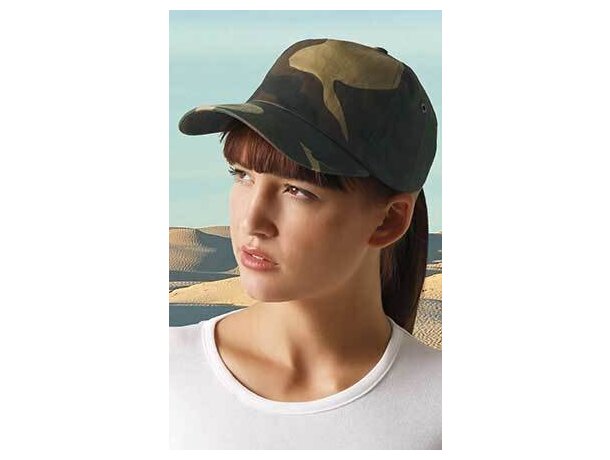 Gorra con detalles de camuflaje Valento barata