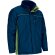 Parka Thunder impermeable bicolor con capucha y acolchado rombos Azul marino orión/verde manzana