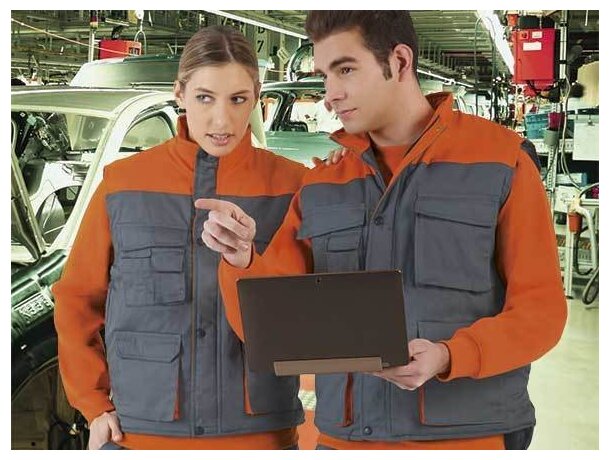 Chaleco multibolsillo bicolor con forro interior Valento