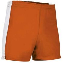 Pantalón corto deportivo con detalles Valento naranja personalizado