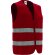 Chaleco alta visibilidad Morgan con bandas reflectantes Rojo loto