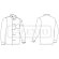 Chaqueta chef Roast manga larga sarga algodón poliéster detalle 1