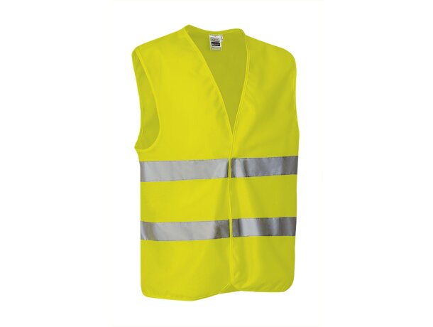 Chaleco reflectante con logo Moonlight amarillo fluor talla XL detalle 1