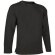 Sudadera de felpa con cuello redondo Valento negra